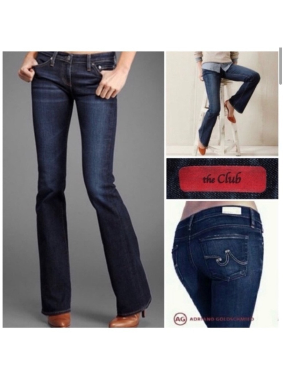 AG Adriano Goldschmied The Club Flare Jeans Sz 30R Measures 32